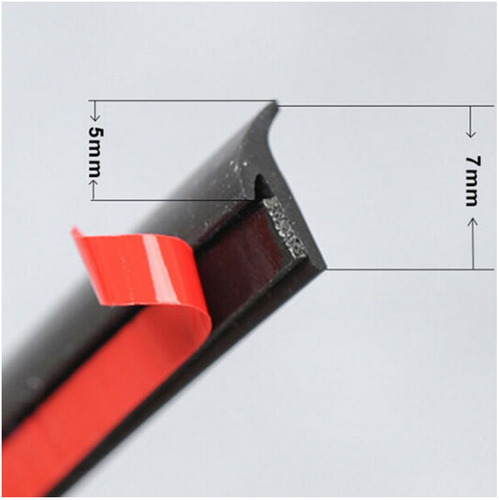 5M Universal Car Rubber Sealing Strip Seal Weatherstrip Edge Trim Slanted T-Type