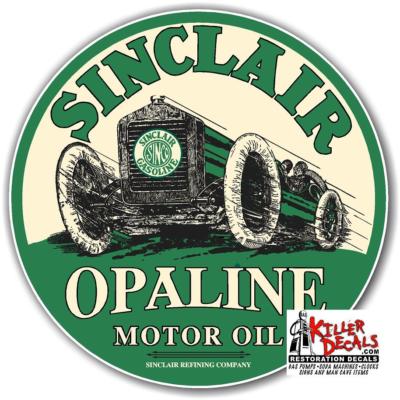 (SINC-13) 15'' SINCLAIR OPALINE MOTOR OIL GASOLINE GAS DECAL