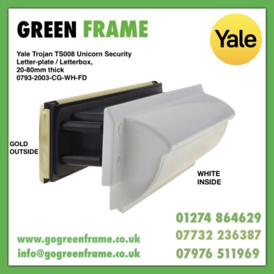 Yale Trojan TS008 Unicorn Security Letter-plate 20-80mm 0793-2003-CG-WH-FD