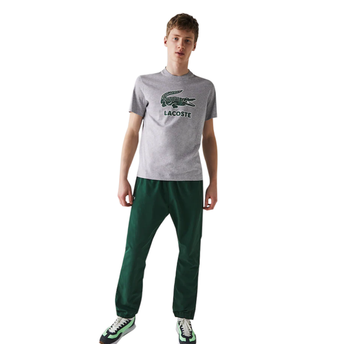 

Футболка Lacoste Silver Chine с круглым вырезом и принтом логотипа с кракелюром