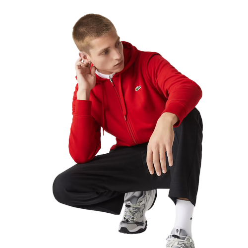 

Мужская спортивная легкая худи из двух материалов Lacoste Red/Red