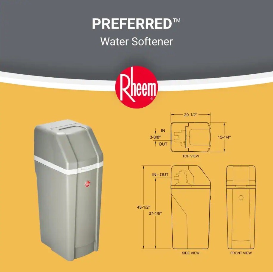 Grain Water Softener Rheem Preferred 32000 RHS32 Gray Water Treatment Smart New