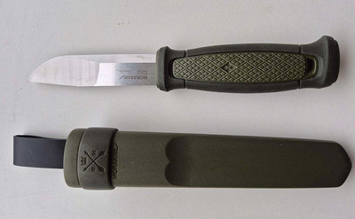 MORA Kansbol fixed knife multi-mount sheath drop point blade molle attachment