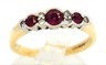 Ruby & Diamond Ring 18ct Yellow & White Gold Fine Wedding Jewellery Band Size M-1.JPG