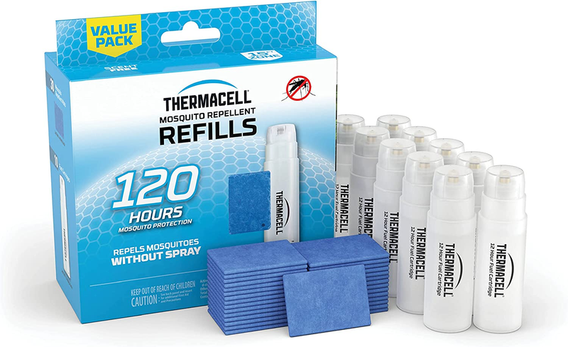 Mosquito Repeller Refill Pack - 30 Mats + 10 Cartridges, 120-Hour Use