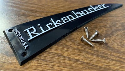 Pro Black Truss Rod Cover for Rickenbacker Bass & Electric Guitar with Screws