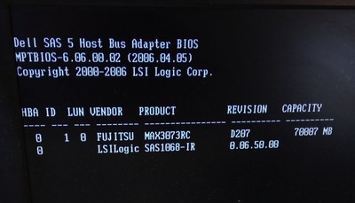 DOS Gaming SAS SERIAL ATTACHED SCSI Controller PCI-e 15K 10K DELL LSI SAS1068-IR