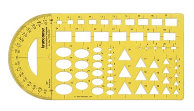 Geometric Drafting Combination Template Drawing Stencil, Designing Template M...