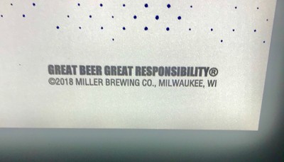 Miller Lite LED Sign Football - 36” x 24” x .5” - New & Well Packed for Shipping