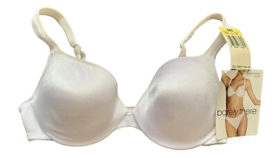Barely There Womens Sz 36C Vintage T Shirt Bra White NWT Style 4604 Comfortable