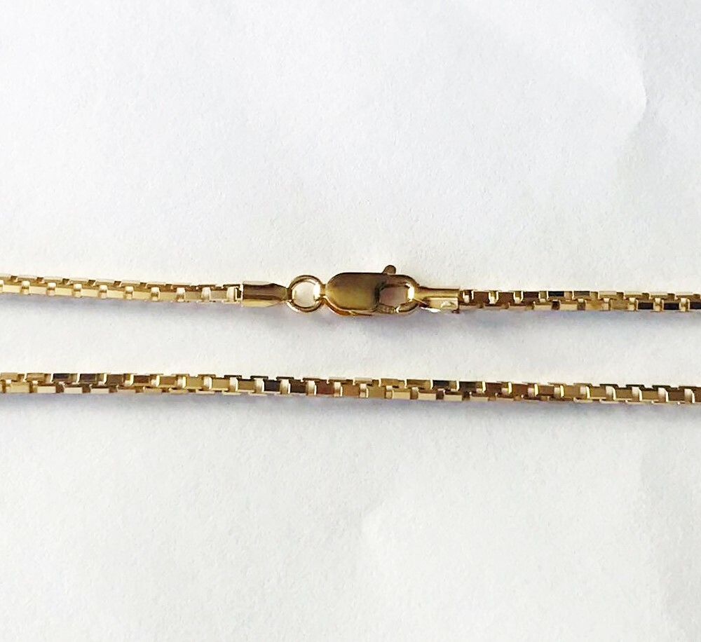 Pre-owned Gd Diamond 11gm 14k Solid Gold Yellow Women's Men's Box Polished Necklace Chain 1.70mm 24"