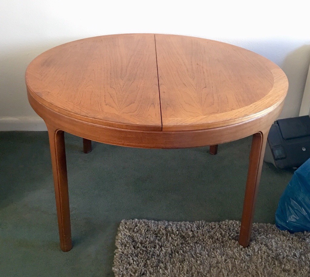 Vintage Nathan Wooden Round Oval Extending Table in Christchurch, Dorset Gumtree