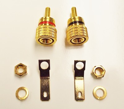 Gold Binding Posts - Speaker Terminals - 1 Pair