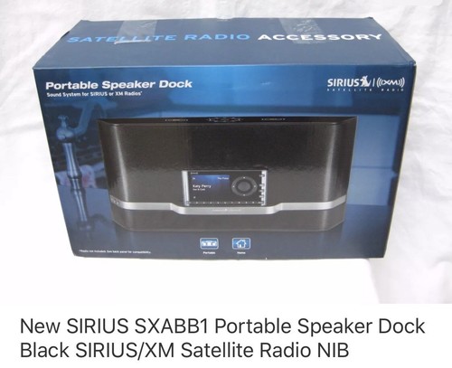 Sirius XM Radio SXABB1 For XM / For Sirius Portable Satellite Radio Receiver NIB