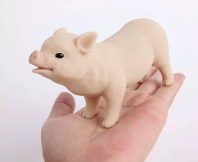 IVITA 4'' Reborn Baby Piglet Mini Doll Full Silicone Body Realistic Piglet Doll