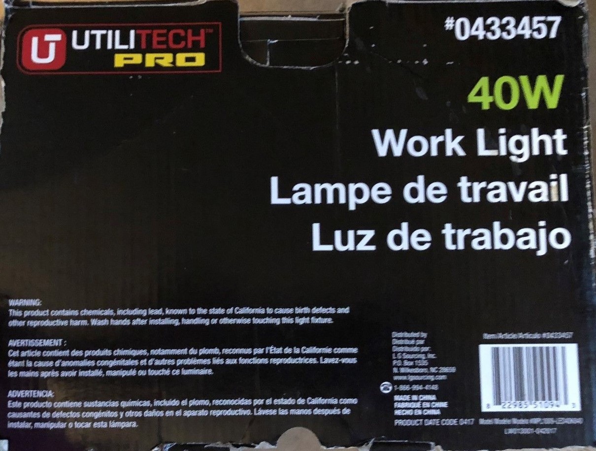 Utilitech Pro 3000-lumen LED Stand Work Light Heavy Duty Adjustable Aluminum