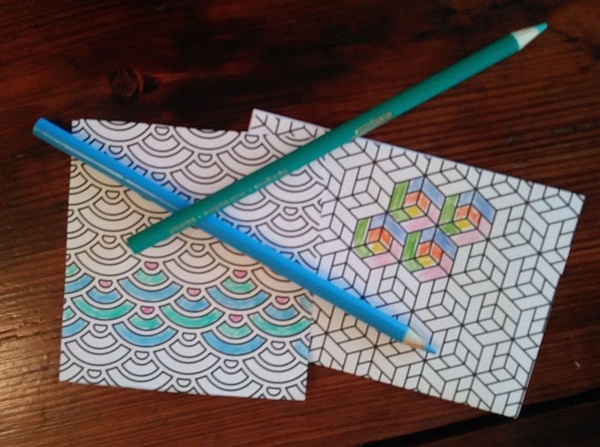 Color it Yourself - Notes and Envelopes -5 sets - Free Shipping (694)