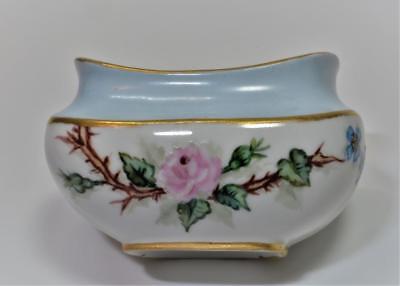 Antique T&V LIMOGES Fine China France Hand Painted Pink ROSE Open Sugar Bowl