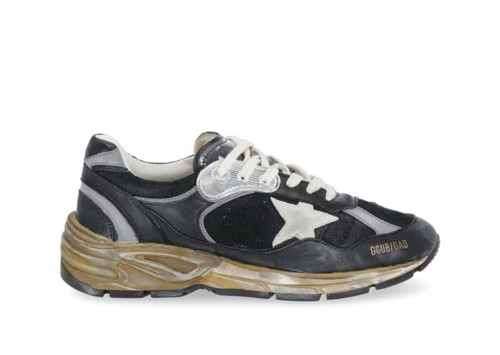 Golden Goose Men Running Dad Star Sneakers Black White Auth