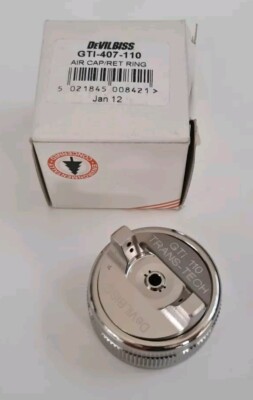 Genuine Devilbiss Spraygun GTI 110 Aircap Brand New GTI-407-110 Air Cap