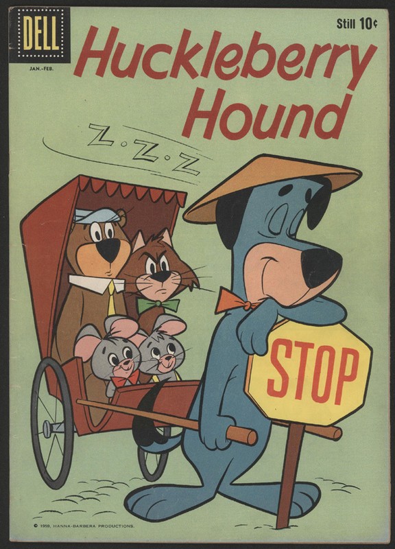 huckleberry hound #3, 1960, dell comics
