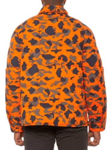 Pre-owned Filson Down Jac Shirt Jacket M L Xl Flame Camo Men's Vis Orange Hunt Snap