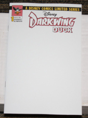 Dynamite Darkwing Duck #1 Facsimile BLANK Sketch Cover Variant -