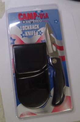 MEYERCO Camp USA Lockback Knife and Sheath - new in package
