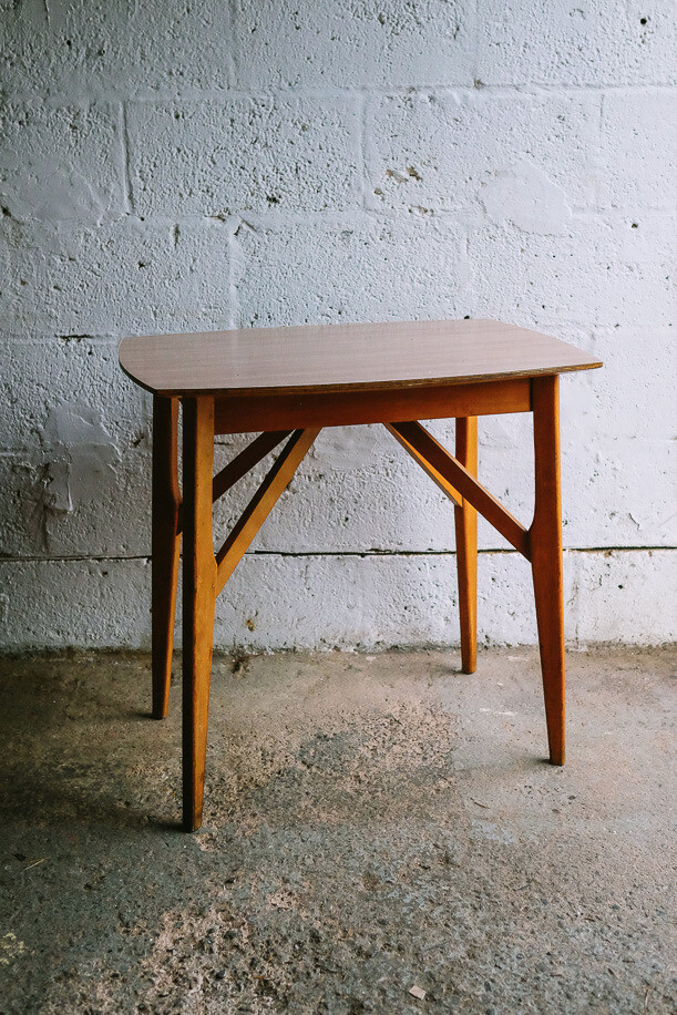 VINTAGE RETRO MID CENTURY SMALL COMPACT DINING TABLE FORMICA TOP | in ...