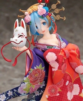 28cm Anime Re: Zero Rem Oiran Dochu Kimono Ver. Statue Action Figure Model Toy