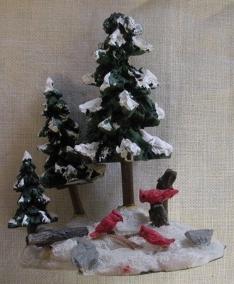 Dickens Collectables - Accessories - Polyresin Pine Tree Grove  - Pre-Owned