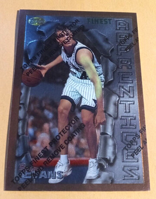 1996-97 Topps Finest Apprentices Brian Evans Rookie RC #28 - w/peel - Magic