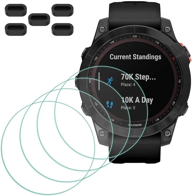 Screen Protector for Garmin Fenix 7/7 Sapphire Solar Smartwatch [4 Pcs] + Anti-D
