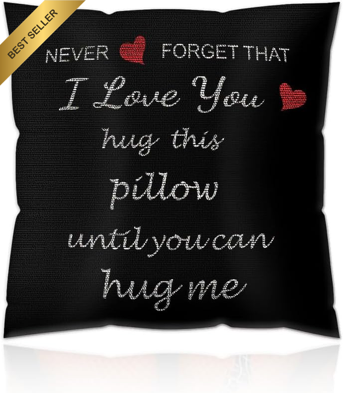 Heart Throw Pillow Cover for Husband Boyfriend Fiance Romantic Cushion Pillow Ca