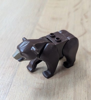 LEGO Dark Brown Bear Grizzly Animal Minifigure 98295c01pb02 ZOO CITY Figure