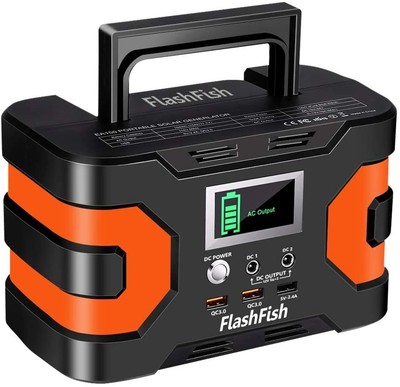 200W Peak Power Station, Flashfish CPAP Battery 166Wh 45000mAh Backup Power Pack