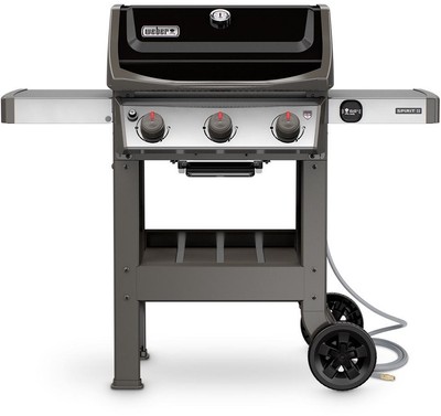 Gas BBQ Grill Weber Spirit II E-310 3-Burner Natural Black Cart Thermometer