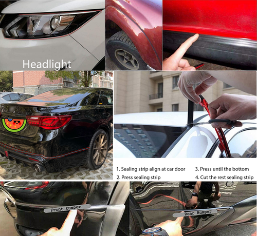 5M Universal Car Rubber Sealing Strip Seal Weatherstrip Edge Trim Slanted T-Type