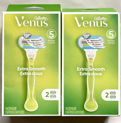Gillette Venus Embrace Razor 1Pack and total of 2Refill Cartridges(pack of 2)
