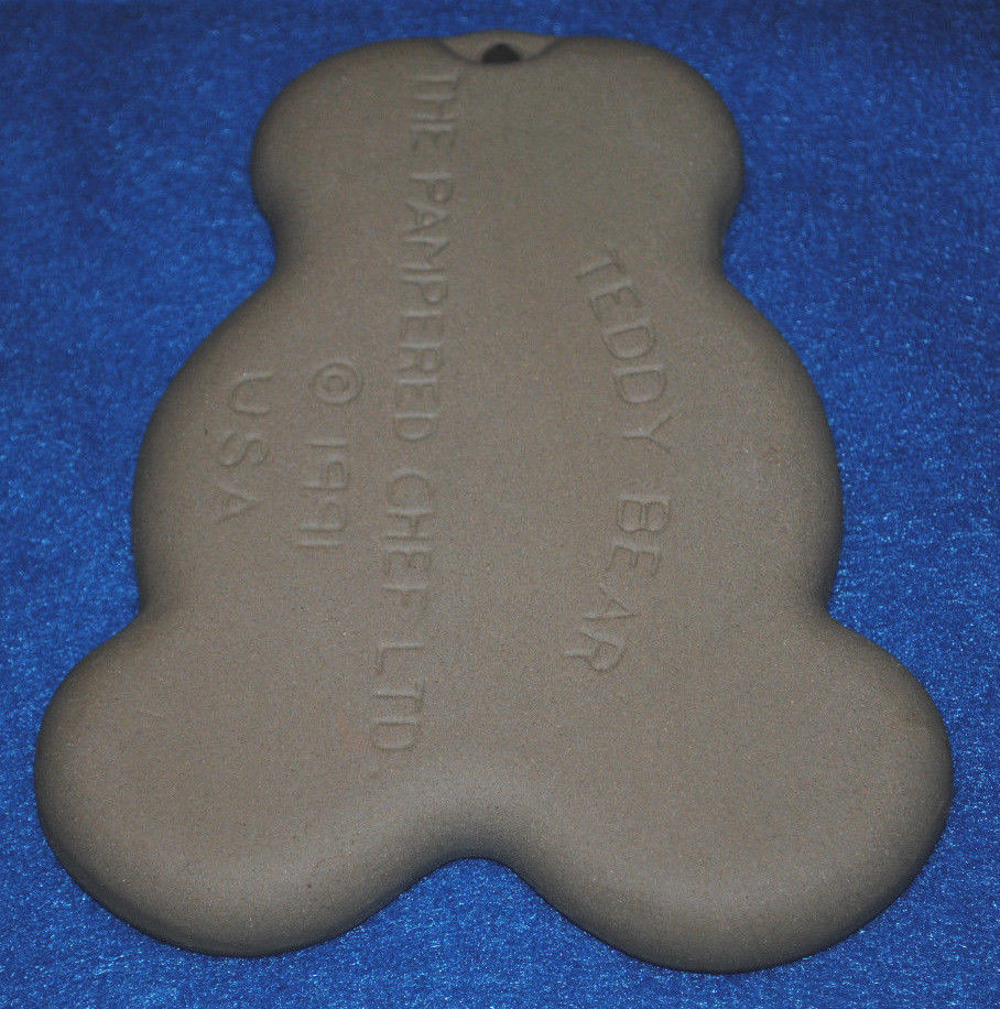 Vtg TEDDY BEAR The Pampered Chef 1991 USA Cookie Mold Chocolate Candy Crafts Art