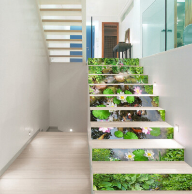 3D Mandarin Duck AZ017 Stair Risers Decoration Mural Vinyl Wallpaper Kay