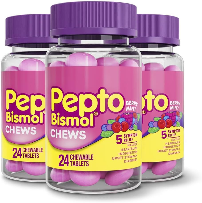 Pepto Bismol Chews Fast and Effective Digestive Relief from Na...
