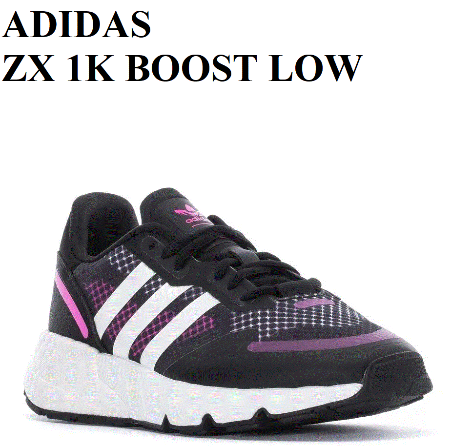adidas training shoes Black／pink ADIDAS ZX 1K BOOST RUNNUNG SNEAKERS TRAINERS WOMEN SHOES
