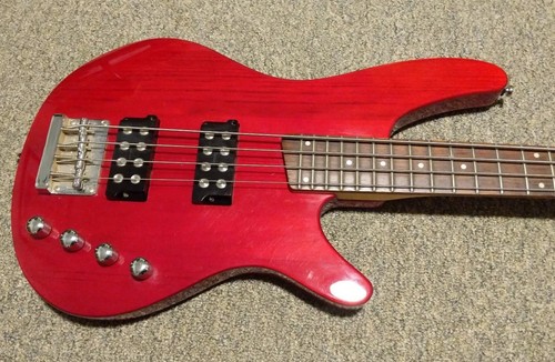 Ibanez Red SRX300 SRX 300 SD Soundgear Bass Guitar Active Pickups