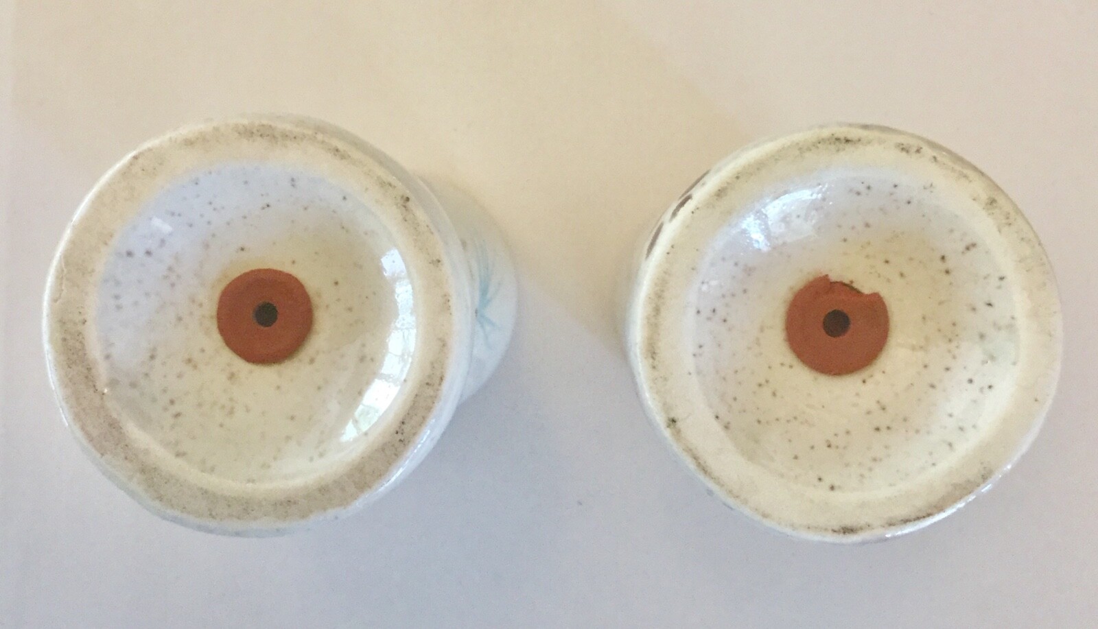 VINTAGE RED WING BOB WHITE HANDPAINTED QUAIL PATTERN SALT & PEPPER SHAKERS