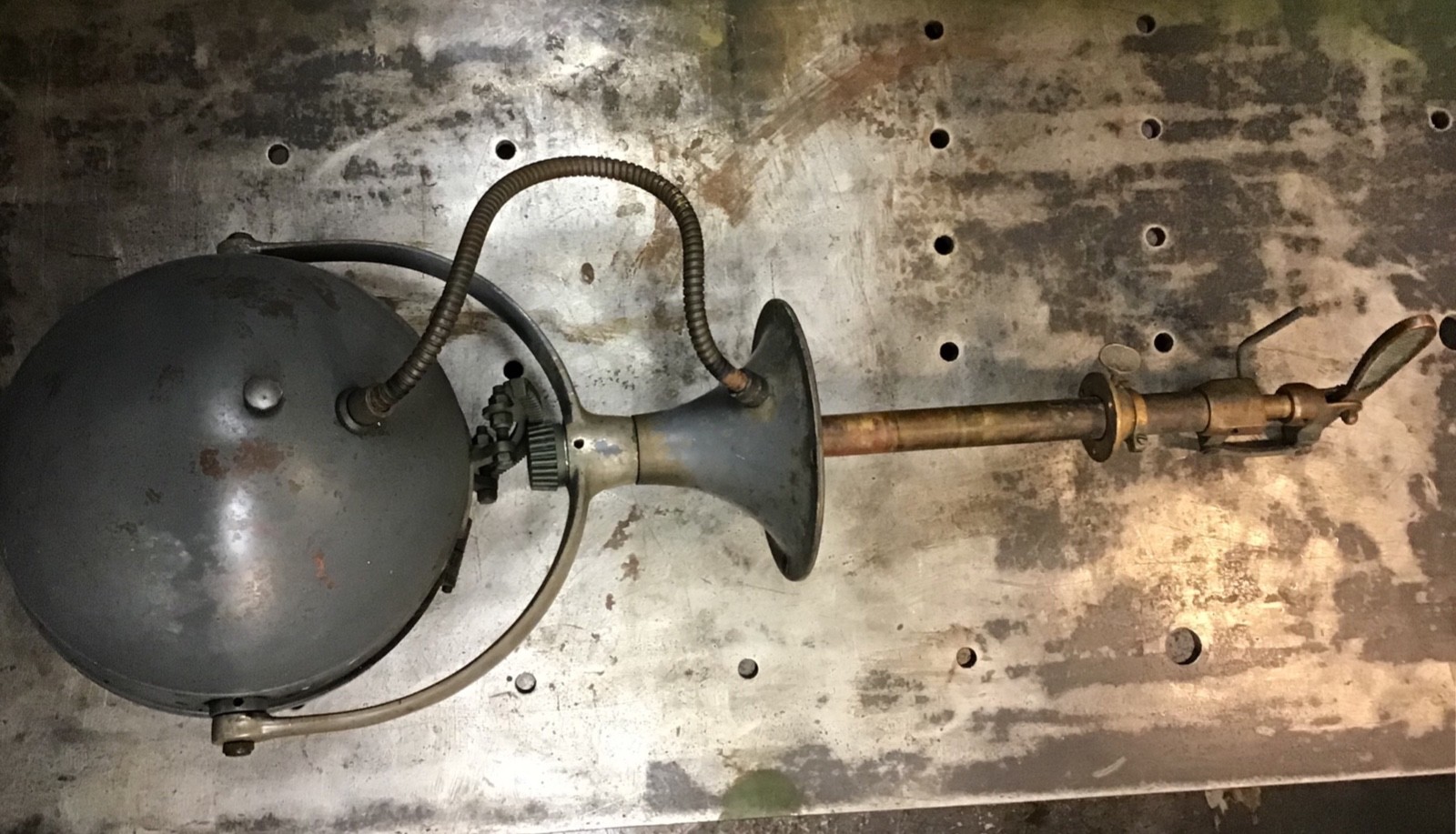 Vintage Marine Nautical Brass Searchlight Reconditioned