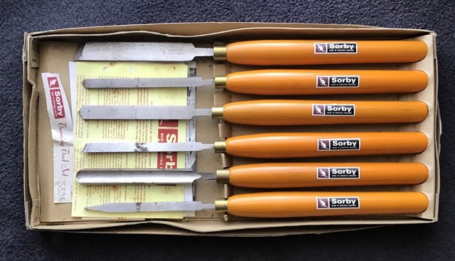 Sorby vintage wood turning wood lathe chisel set Hand 