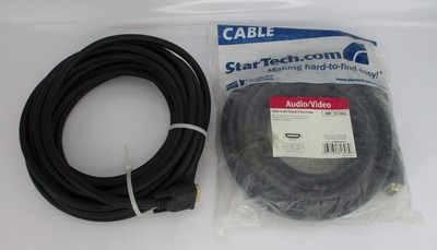 2 StarTech 30 ft HDMI to DVI-D Cables - M/M HDMIDVIMM30 - 1 New & 1 Used