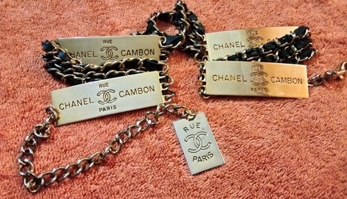 CHANEL ベルト adidas Chanel Belt B19 Rhinestone CC Bagle Coco Mark Color Black