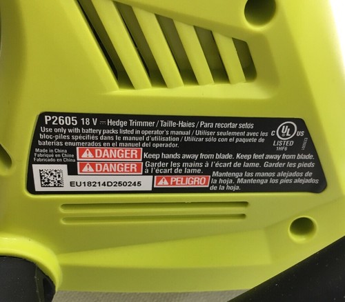 18 in. 18-Volt Lithium-Ion Cordless Hedge Trimmer - Battery/Charger Not Included